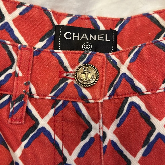 Chanel St Tropez Denim Cut Off Jeans - Picture 2 of 6